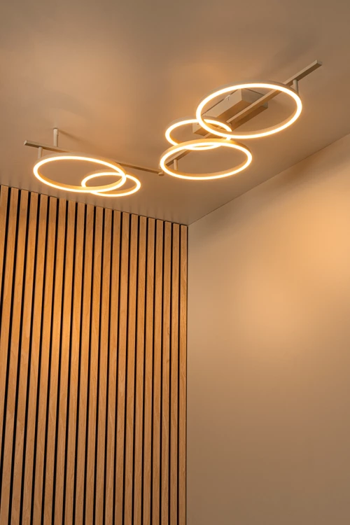 Lucide NICOLA - Plafonnière - LED - CCT - 1x37W 2700K/4000K - Taupe | Essential - sfeer 1